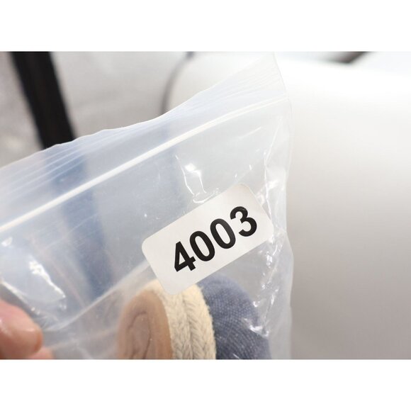 BOC Born Shoes Womens 8 M Bree Cross Ankle Strap Wedge Espadrille Blue Fabric - Picture 11 of 11